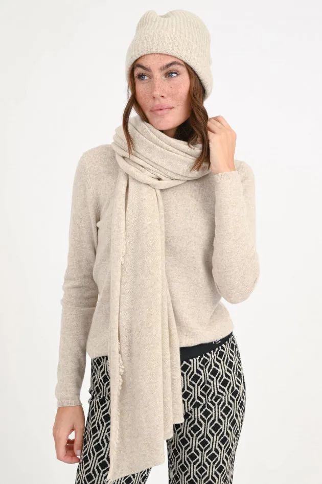 Cashmere-Tuch in Hellbeige