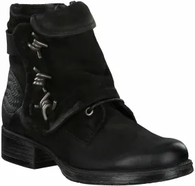 Damen-Boots aus Leder 102002608555 (Schwarz)
