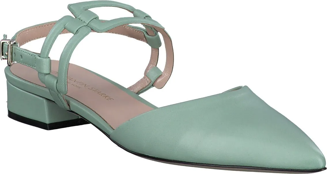 Damen-Slingpumps aus Leder 130601032591 (Grün)