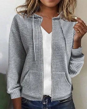 Heidi-Mode | Freizeitjacke mit Tasche In Einfarbig