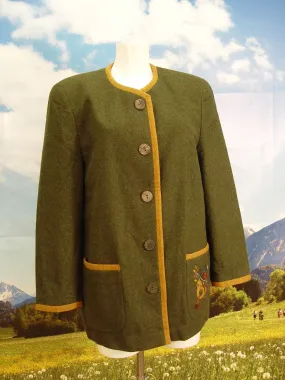 JULIUS LANG feinstes PISCHEL Tuch zeitlos Lodenjacke Janker Trachten Jacke Gr.40