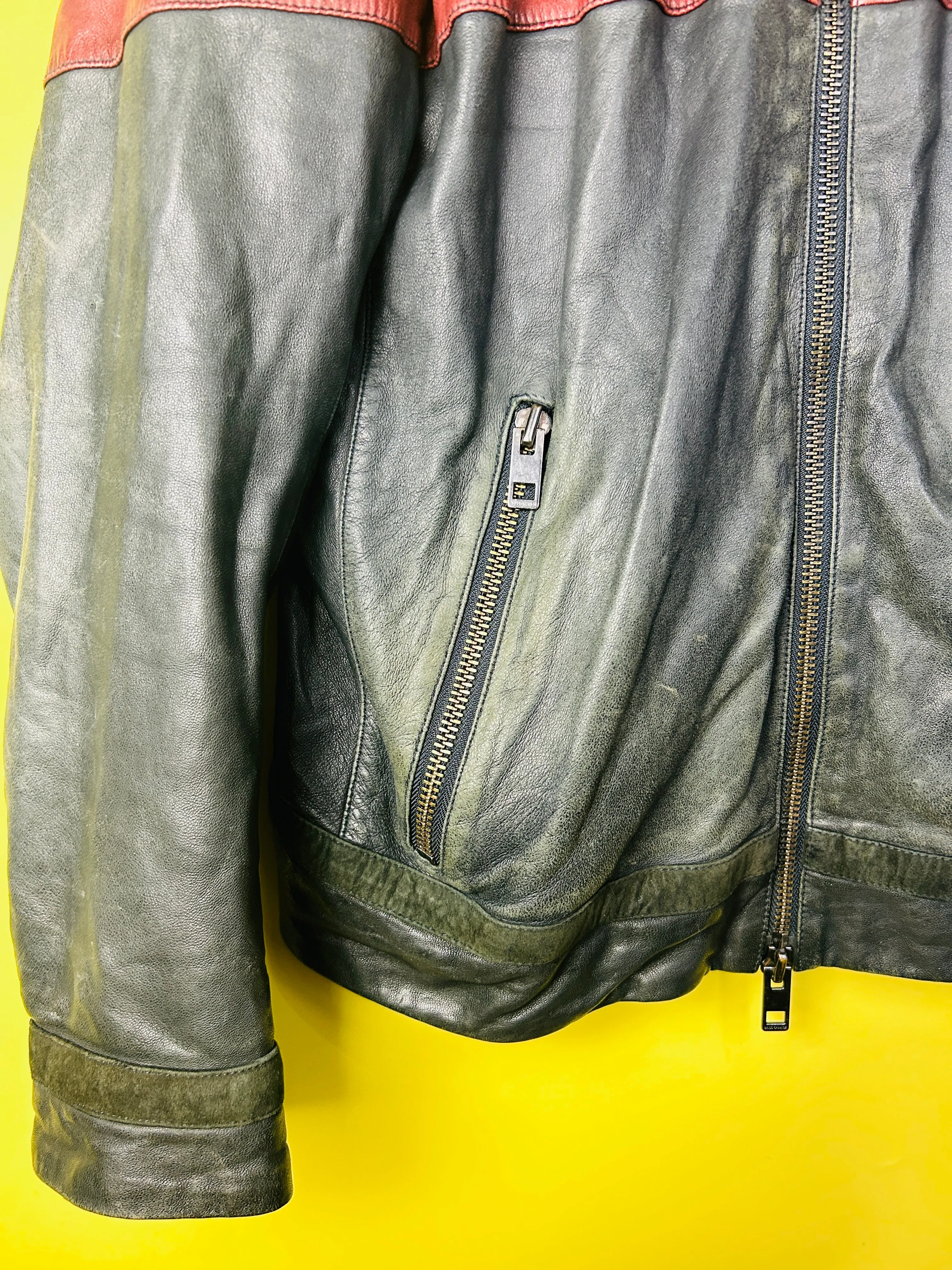 M Vintage Boss Lederjacke