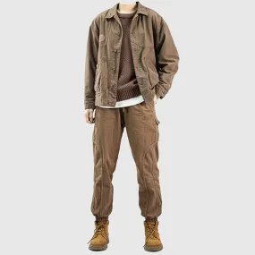 Retro-Jagdsportanzug – Zweiteiliges Set mit Freizeitjacke und Arbeithose