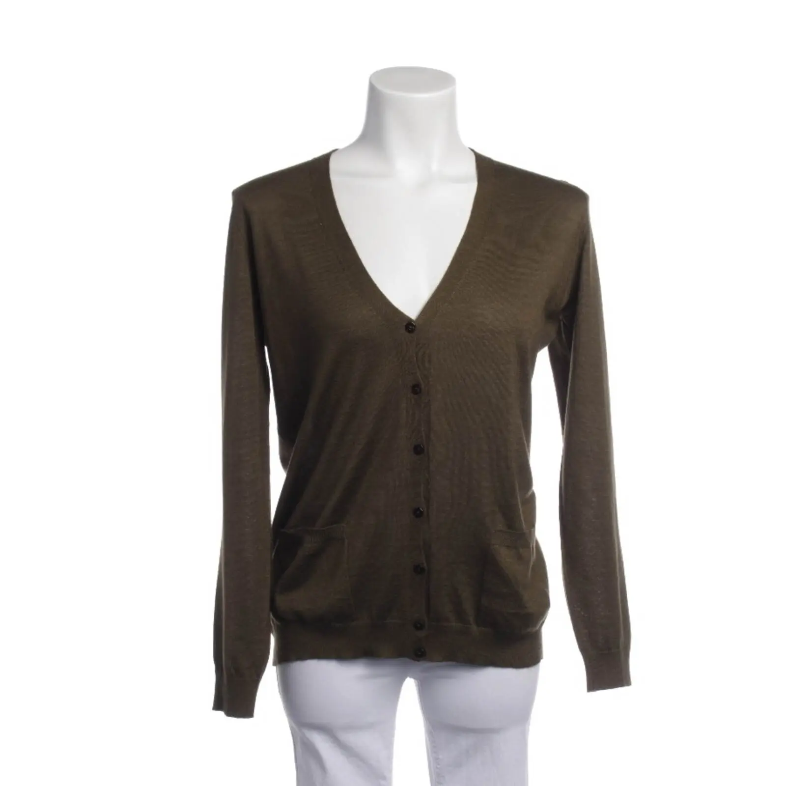 Strickjacke M Olivgrün